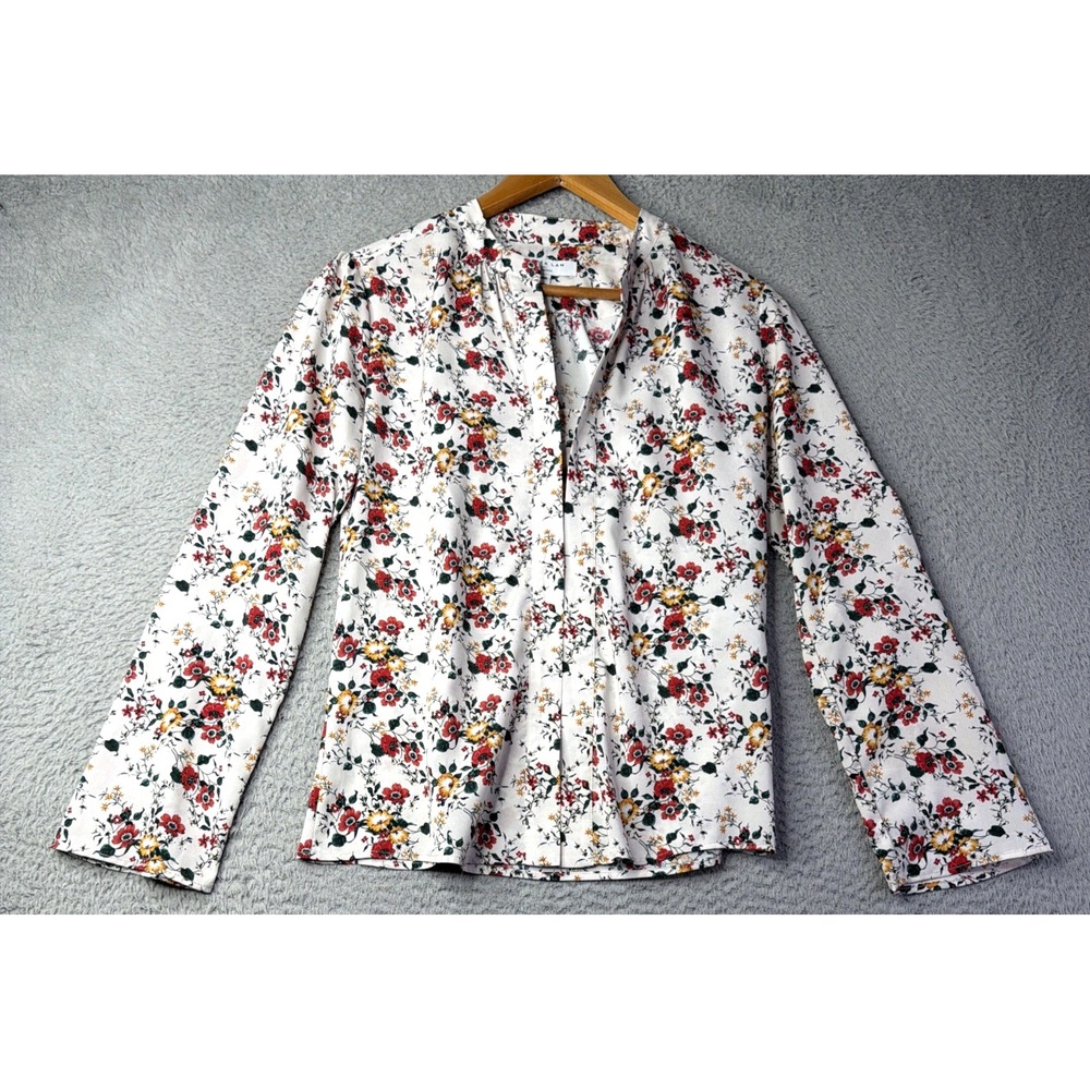 Derek Lam Collective Top Blouse Womens Size 38 US Size 2 Long Sleeve Floral